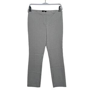 Theory Classic Crop Houndstooth Ankle Skinny Pants, Black/White, Women's Size 0